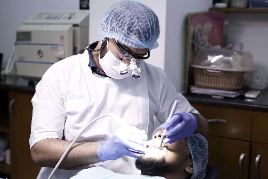 Dr. Mir Abeed Rahman Treating Patient at Habib Dental
